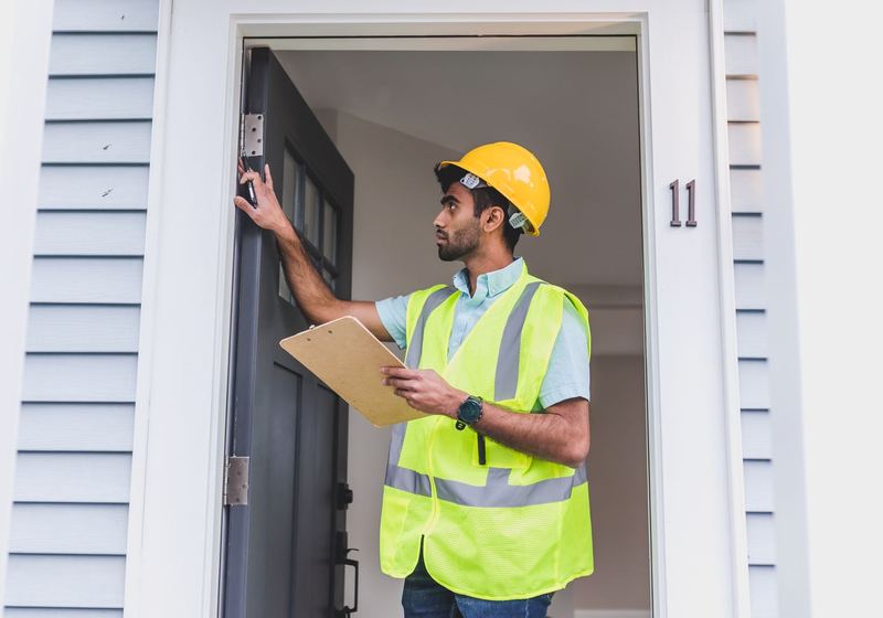 Radon technician arriving at a Knoxville home